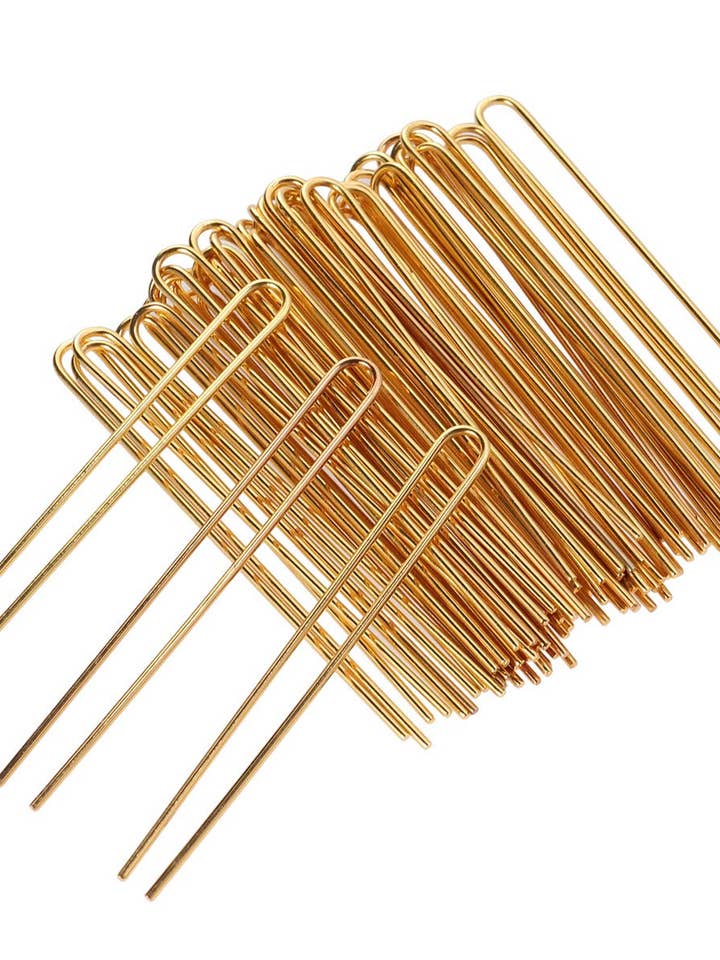 BOX of 50 packs of 18 plain blonde bow forks for wholesale by sesioMWorld - M·O·I Professional