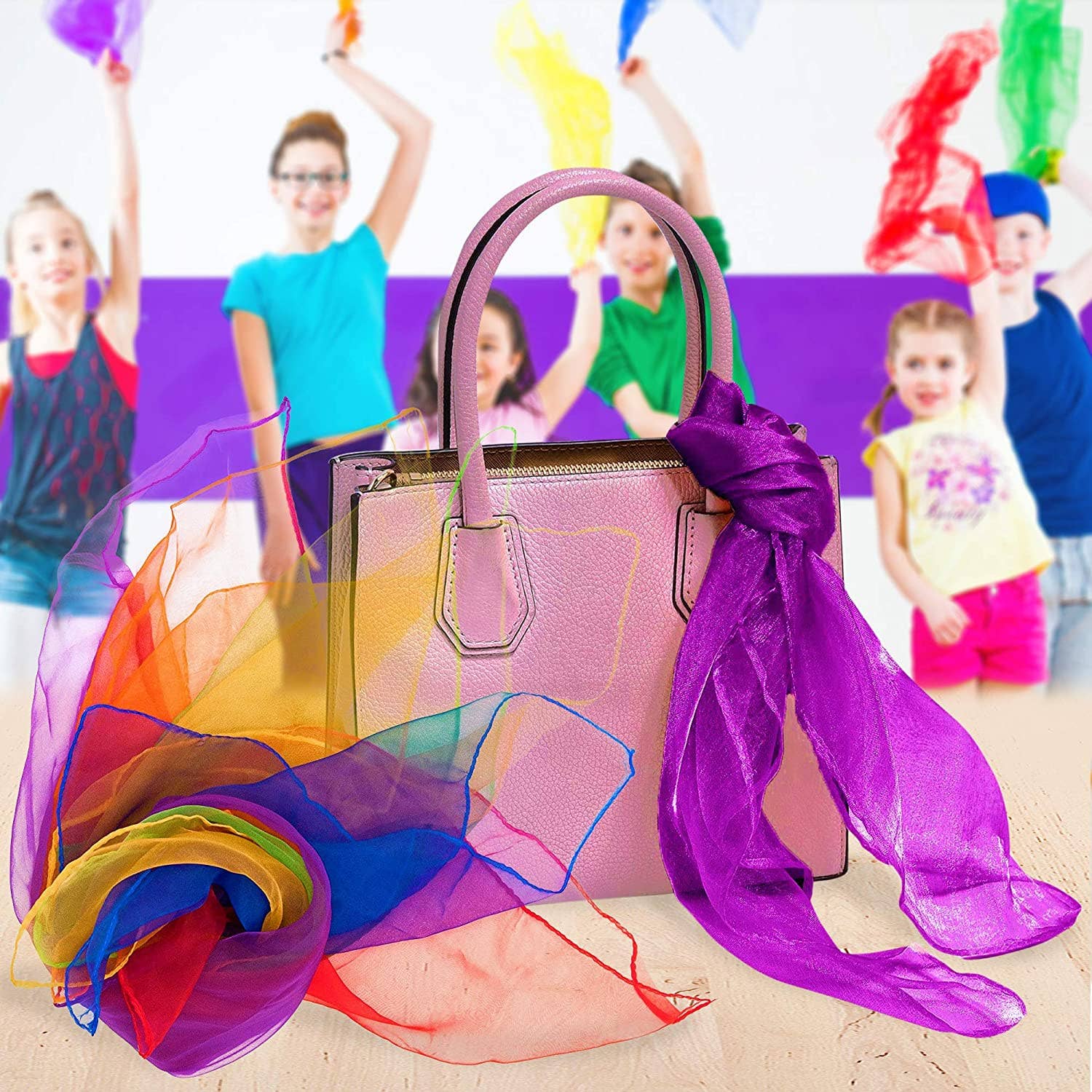 The Twiddlers - Vente Écharpe – enfant - 32 foulards de danse sensorielle carrés6