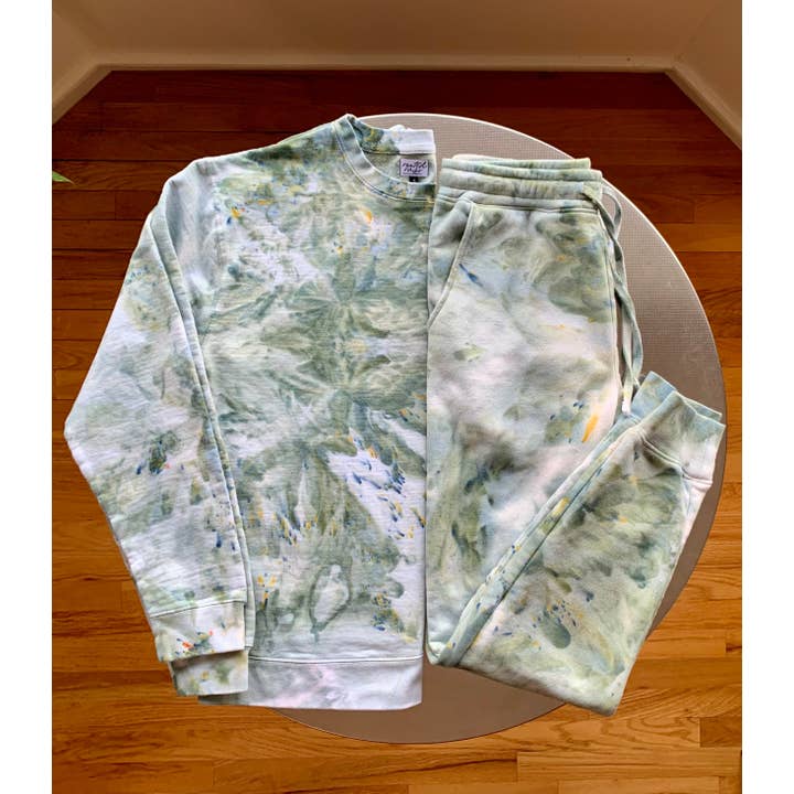 Survêtement unisexe adulte Ice Dyed avec col ras du cou pour la vente par Rooted Rags