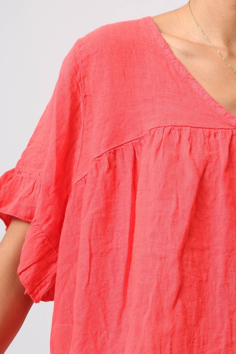 LÉA & LUC - Wholesale Dress - Women's - Short dress in 100% linen REF.1885/110