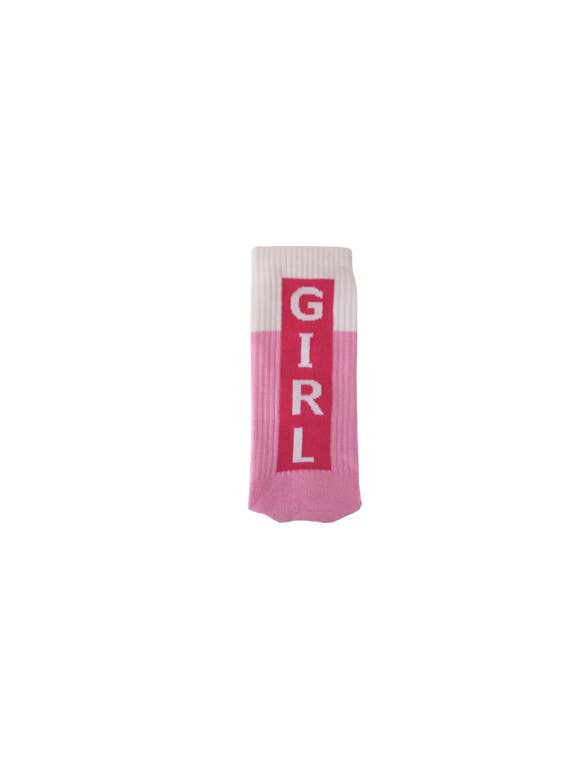 PEGADA SOCKS - Wholesale Socks - Women's - PINK GIRL POWER STOCKINGS