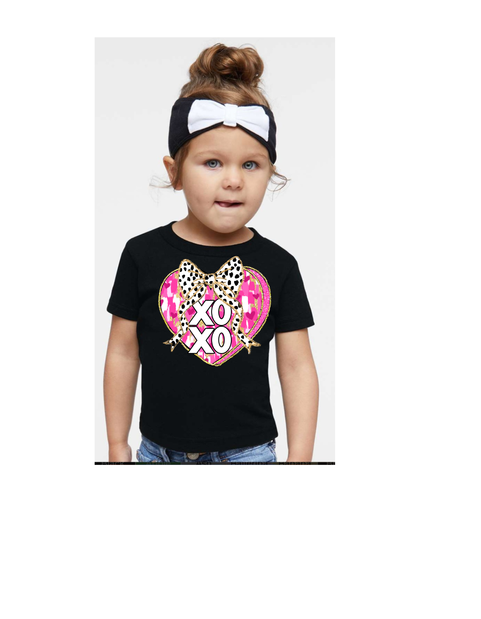 Tiny trendz teez – Engroshandel T-shirt med serigrafitryk – til børn – Hjerte xoxo pastel børne t-shirt2