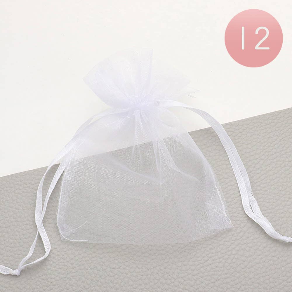 Sensibling Corp. - Vente Pochette cadeau - 12PCS - 4 X 5 Sacs Cadeaux en Organza avec Ruban6