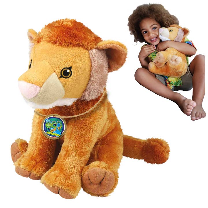 EcoBuddiez Large Eco-Friendly Plush - Lion for wholesale by Deluxebase