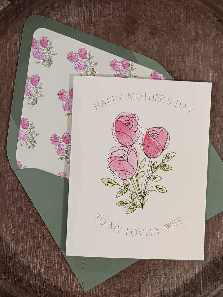 Happy Mother's Day to my Wife Card for wholesale by The Lettering Loft