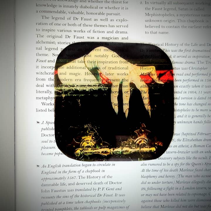 Clear Bookmark - Vintage Vampire Hand Coffin Gothic for wholesale by Dark Veinlet