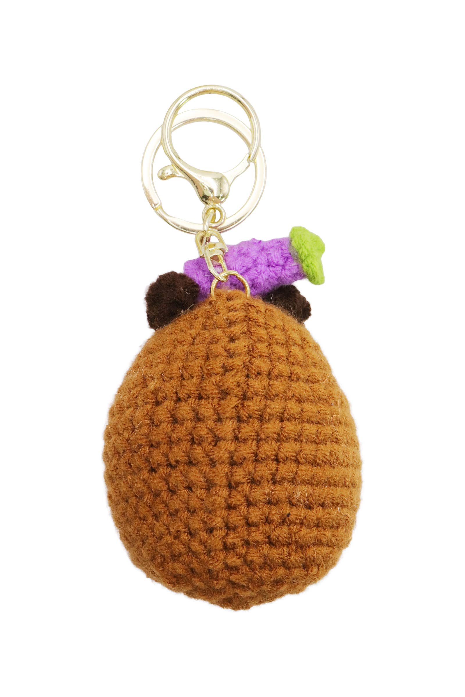 ASSORTED Capybara Fruits And Veggies Crochet Key Chain for wholesale on Faire8