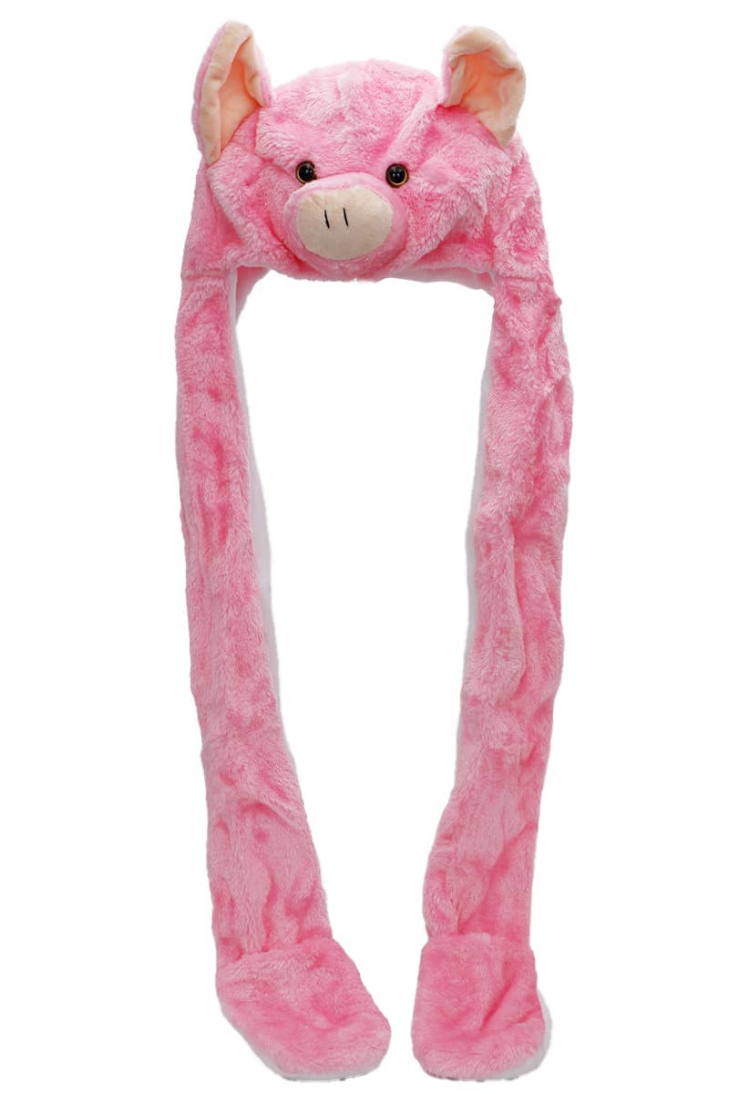 ASSORTED Animal Pals Fuzzy Plush Hat With Long Ear Flaps for wholesale on Faire25