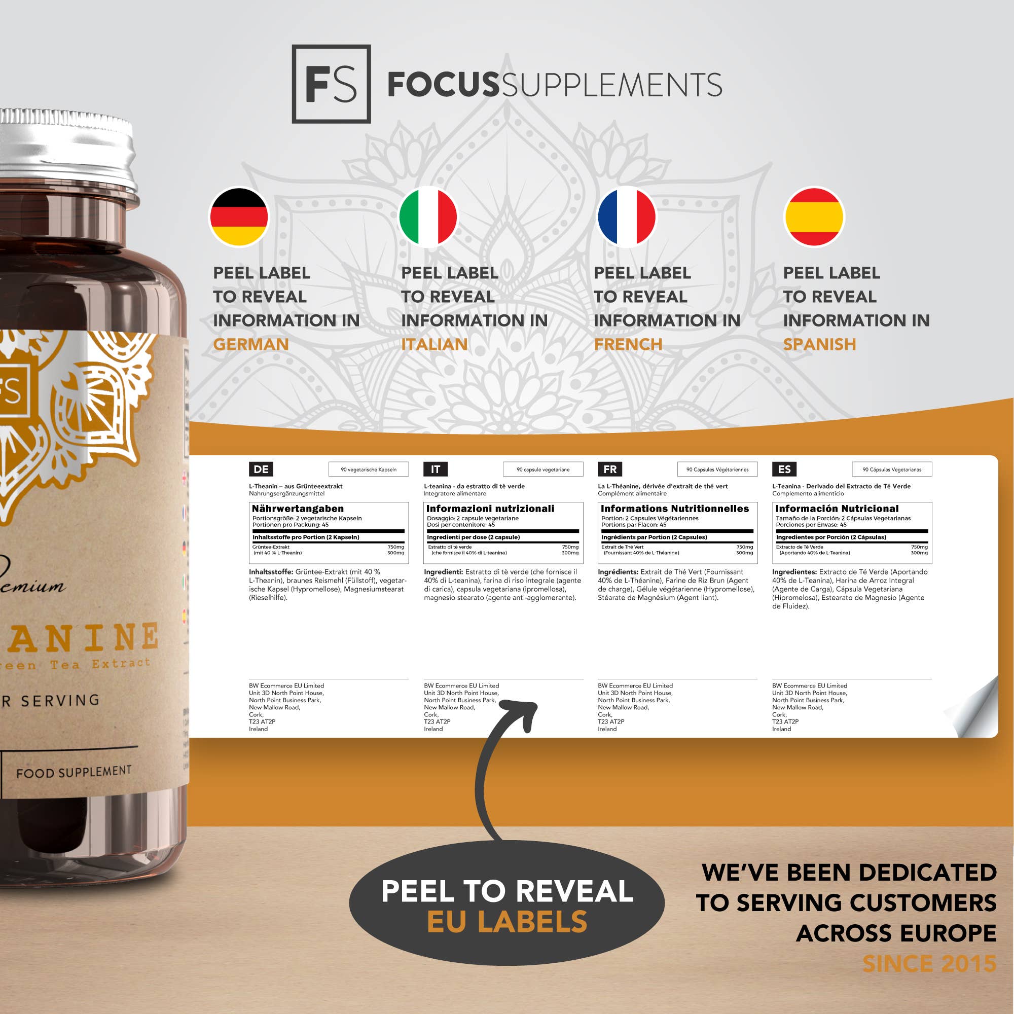 Focus Supplements - Wholesale Oral supplement/vitamin - L-Theanine From Green Tea Extract (300mg) 90 Capsules2