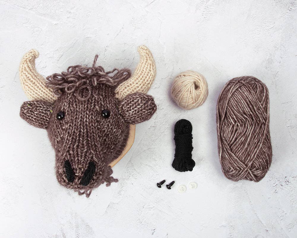 Sincerely Louise - Vente Accessoire de tricot/crochet - Kit de tricot Mini tête de bison3