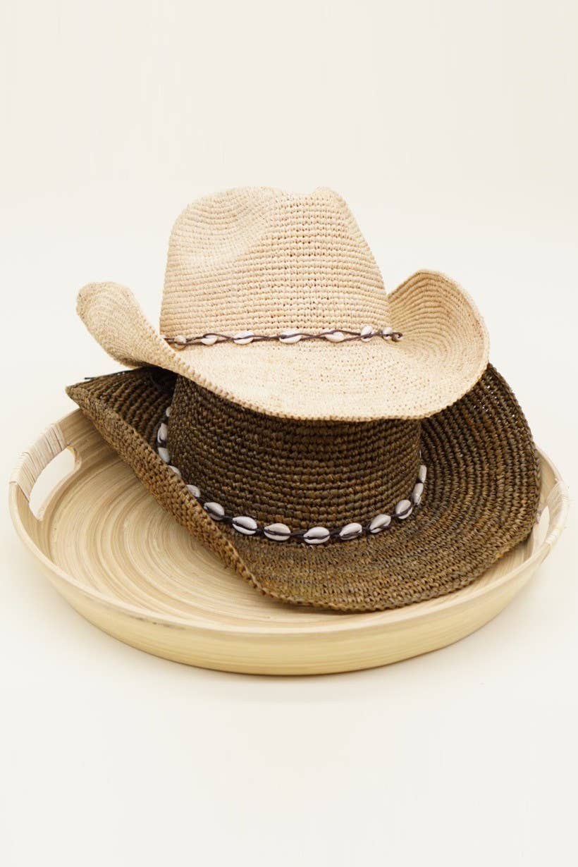 Olive & Pique - Wholesale Straw Hat - Women's - KALANI Raffia Western Rancher with Wire Brim for Shaping, Br3