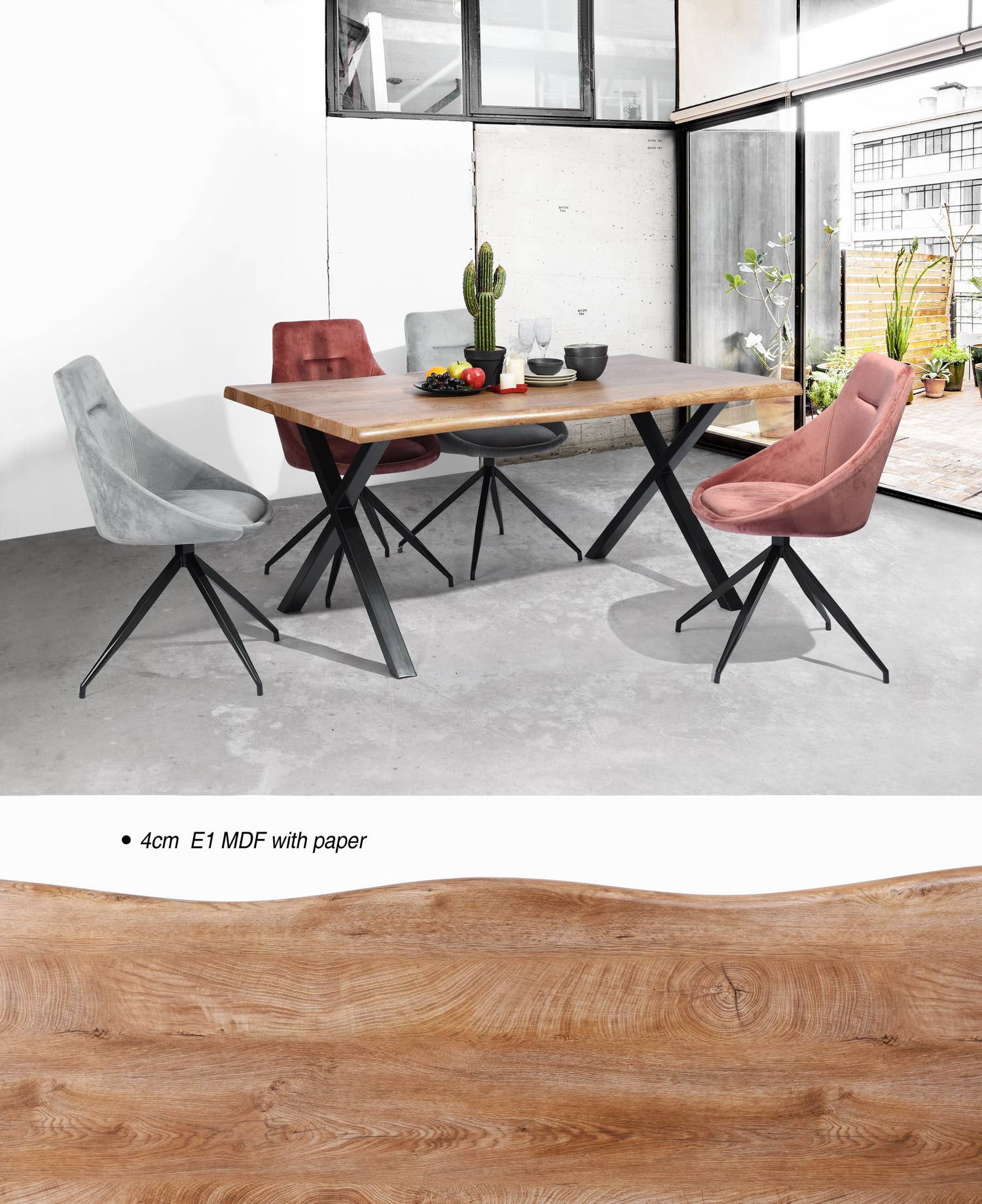 39F Inc. - Wholesale Side Table - 63in Dining Table with Wave-Edge for Family Christmas4