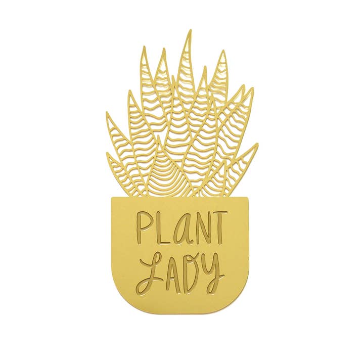 Plant Lady Brass Bookmark for wholesale by Pineapple Sundays Design Studio
