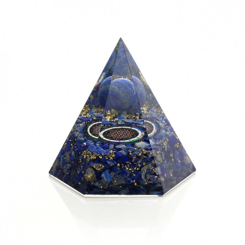 UniArt - Wholesale Spiritual Stone/Crystal - Hexagonal orgonite with sphere and natural stones12