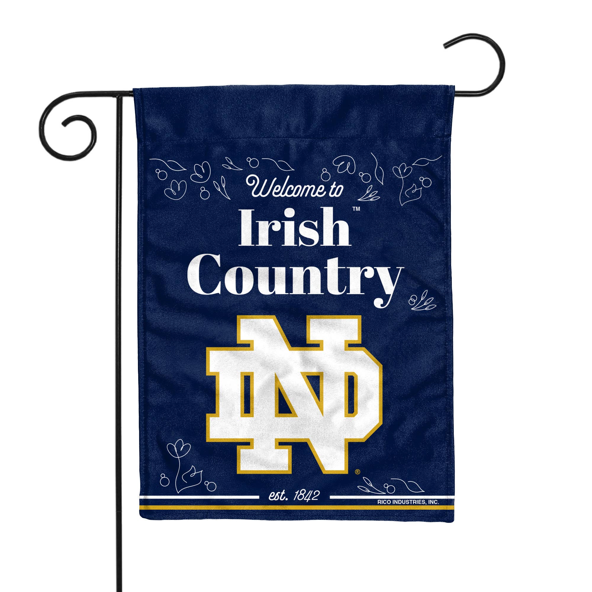 Rico Industries - Wholesale Flag - Notre Dame Fighting Irish Double Sided Garden Flag0