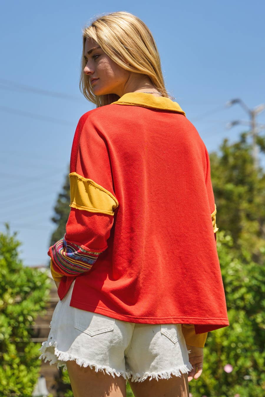 Oddi - Wholesale Sweatshirt - Women's - Contrast Mixed Fabric Sweatshirts4