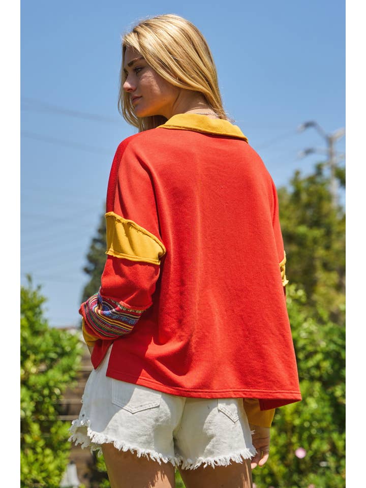 Oddi - Wholesale Sweatshirt - Women's - Contrast Mixed Fabric Sweatshirts4