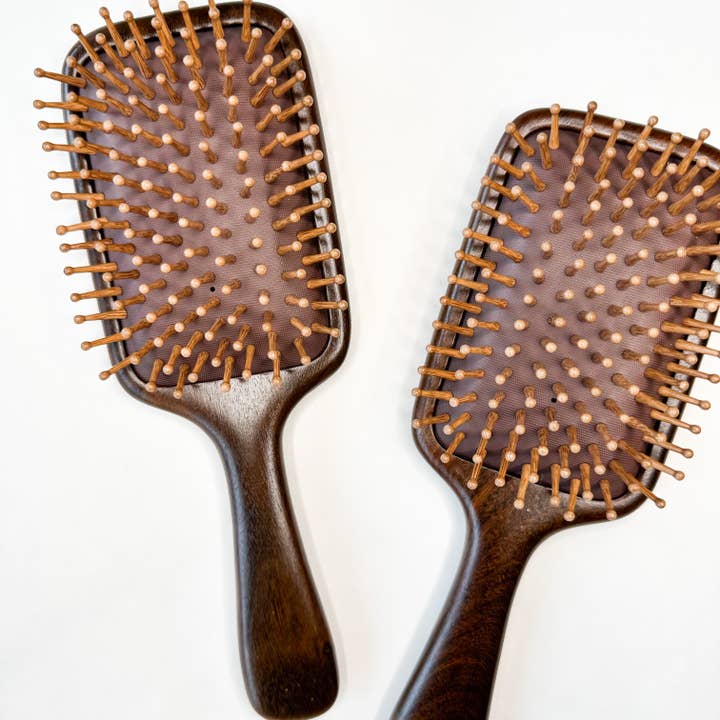 Smile Boutiques - Wholesale Hair Brush/Comb - Premium Rosewood Hair Brush with Natural Bamboo Bristles