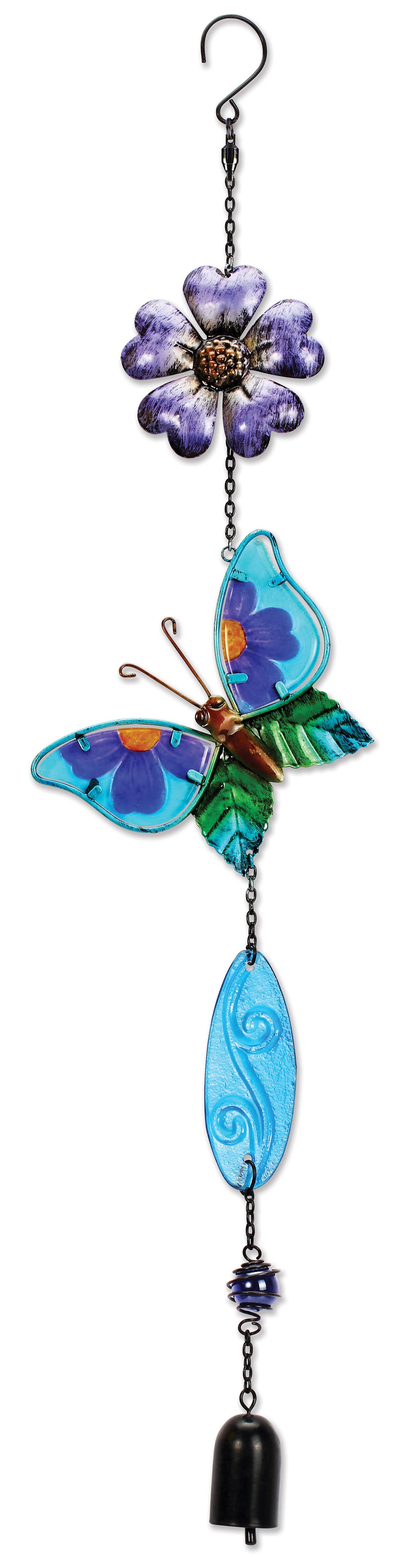Sunset Vista Designs - Wholesale Suncatcher - Butterfly Glass Dangling Garden Chime - 917440