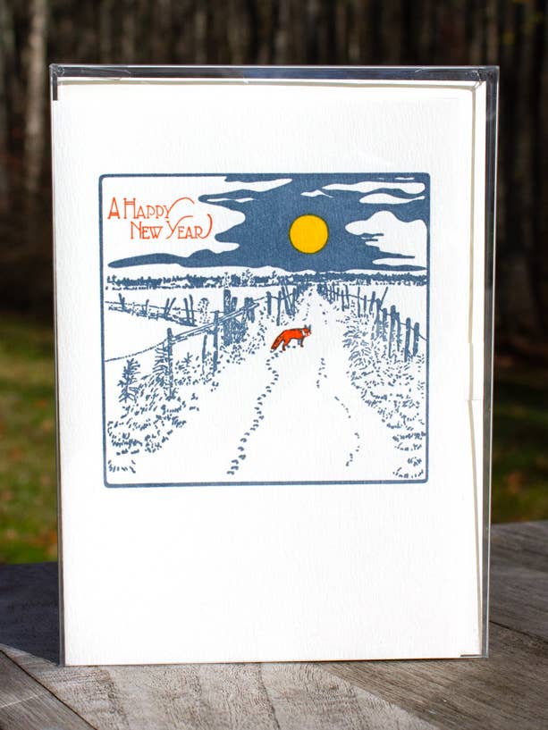 New Year Fox - Holiday Box for wholesale by Saturn Press