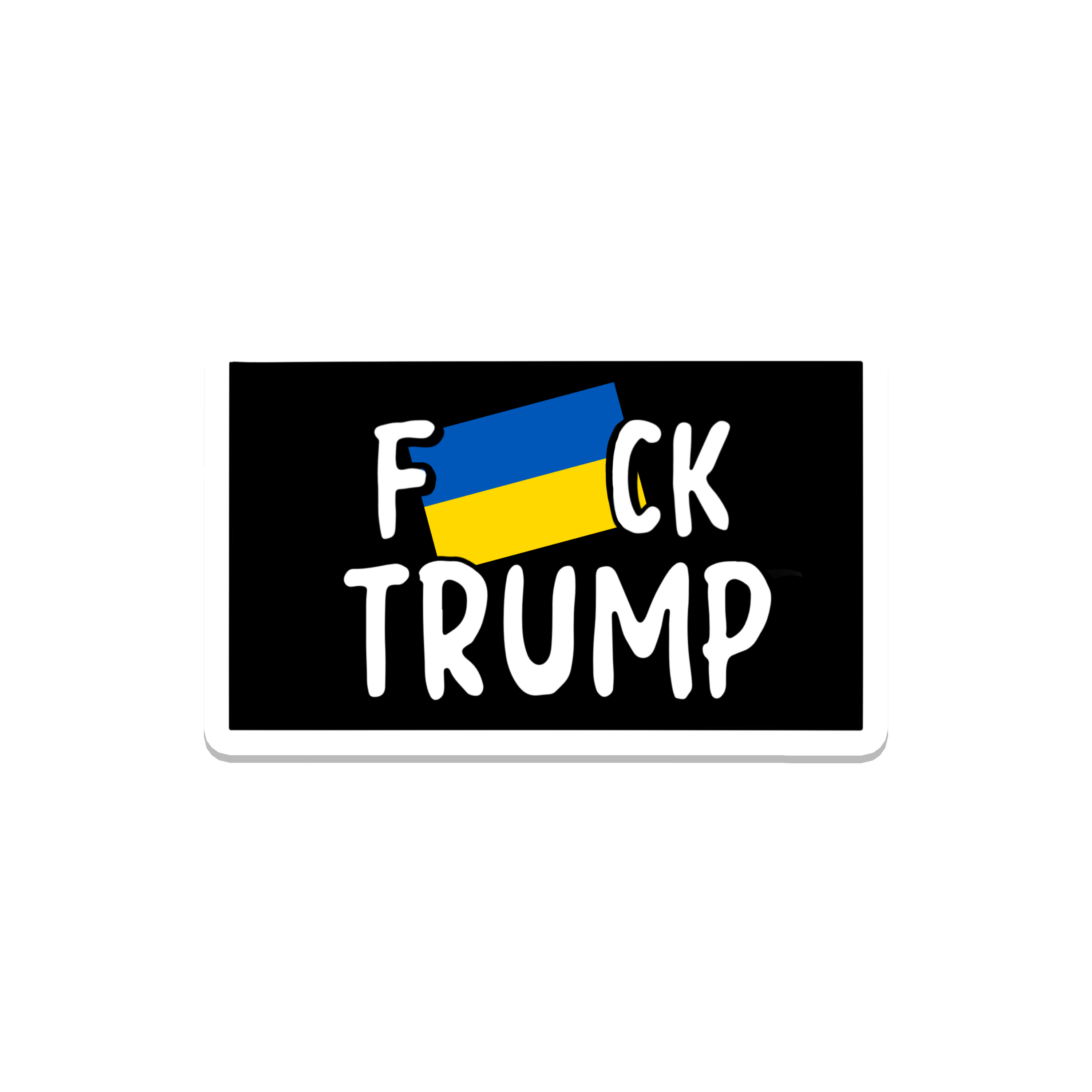 SlapPolitics Stickers – Engroshandel Klistermærke – Fuck Trump Ukraine | Politik | Vandtæt Bumpersticker0