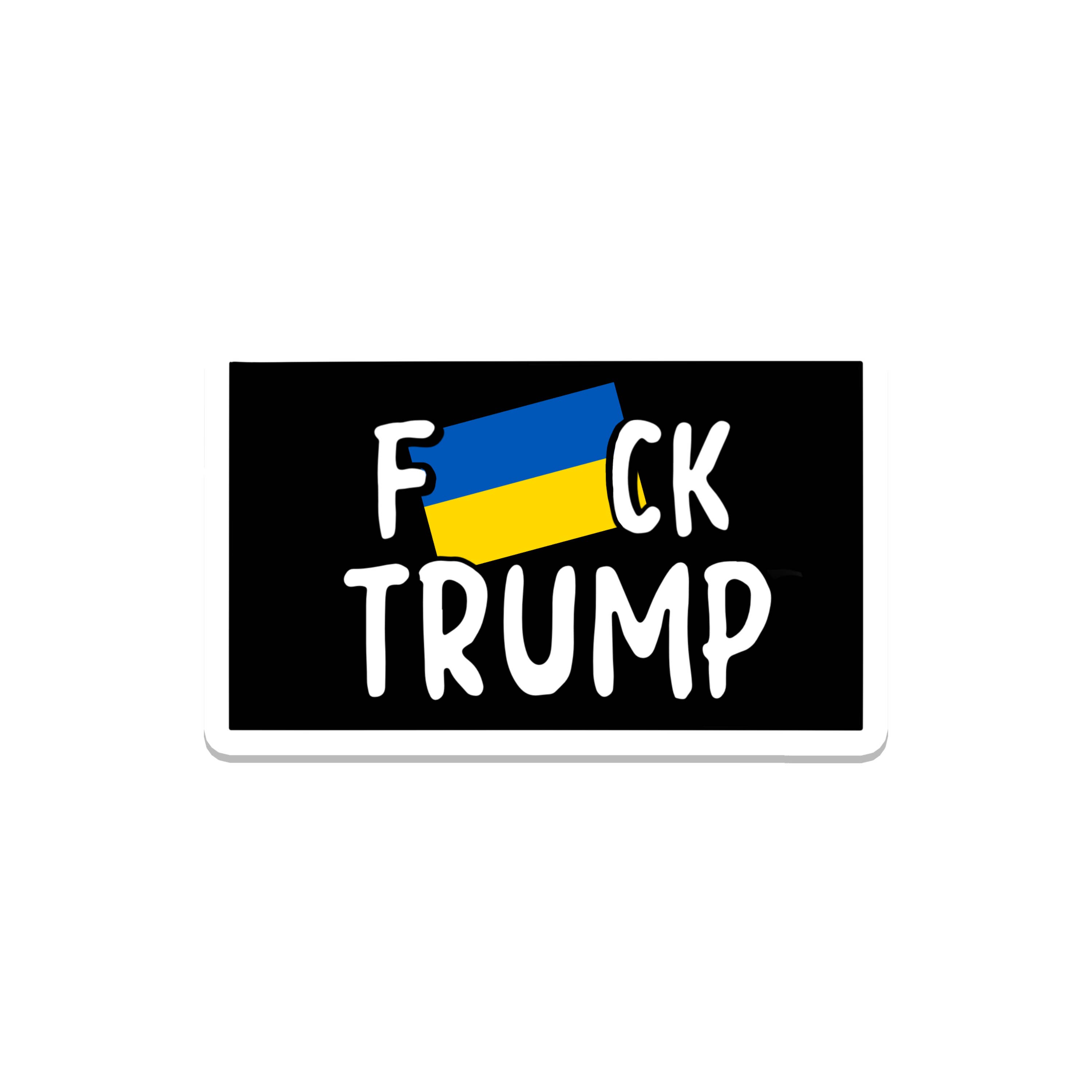 SlapPolitics Stickers – Engroshandel Klistermærke – Fuck Trump Ukraine | Politik | Vandtæt Bumpersticker