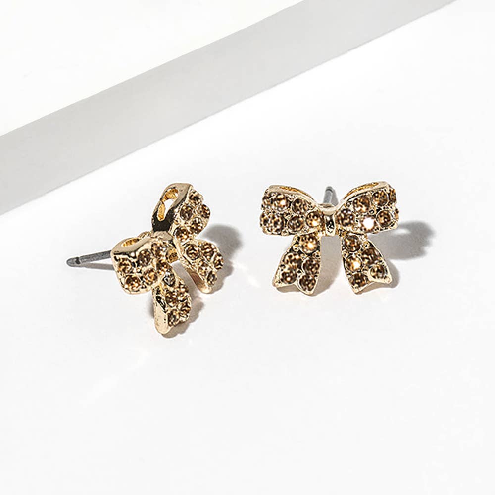 Sensibling Corp. - Vente Clous d'oreille - Boucles d'oreilles clous nœud en strass cristal22