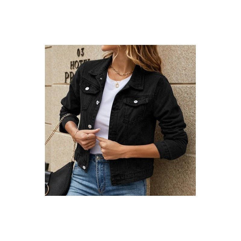 kycozy - Wholesale Denim Jacket - Women's - Slim Denim Jacket With Lapel6