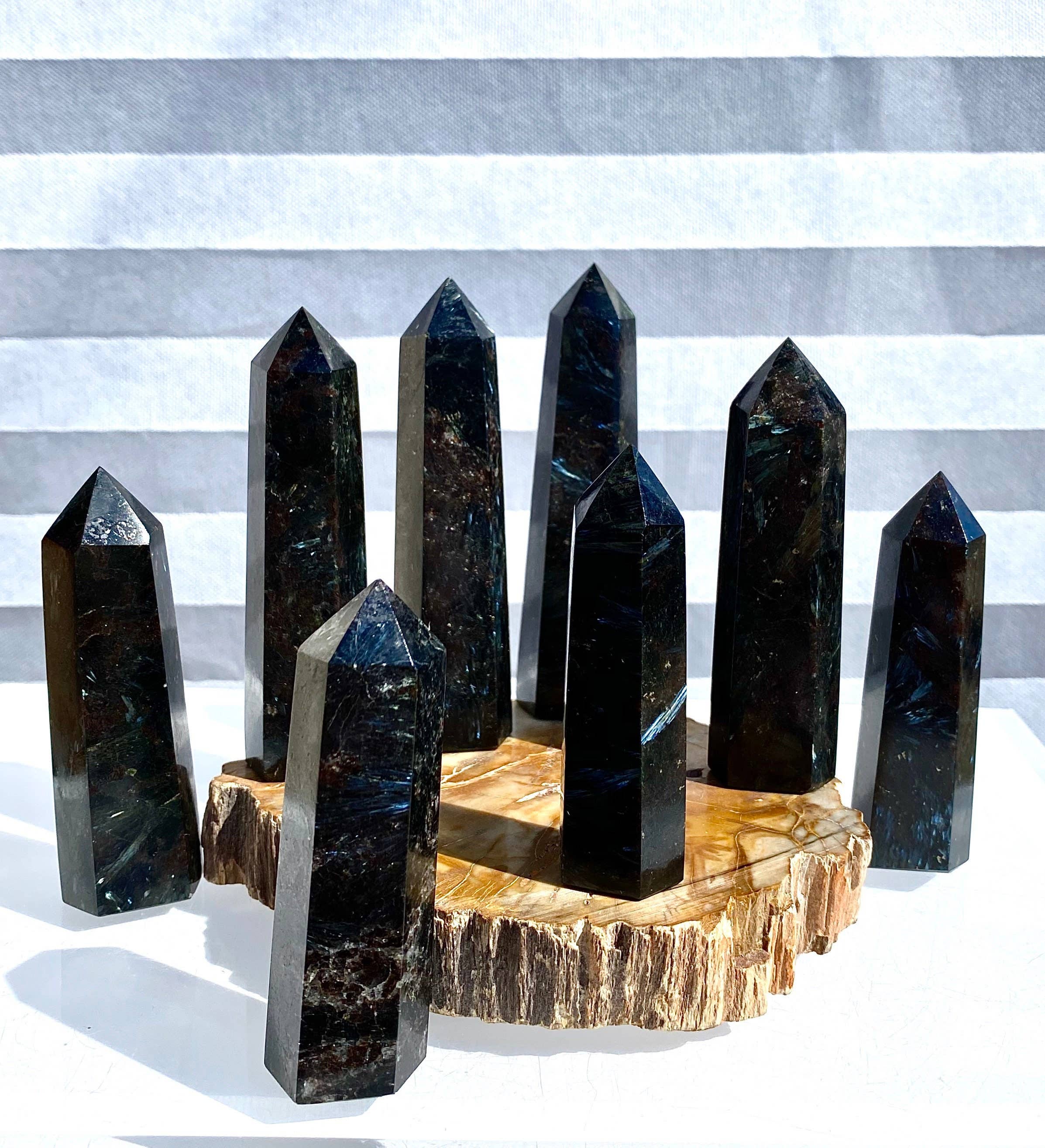 KayleeNYC - Wholesale Spiritual Stone/Crystal - Wholesale 2 lb Natural Astrophyllite aka Arfvedsonite Tower2