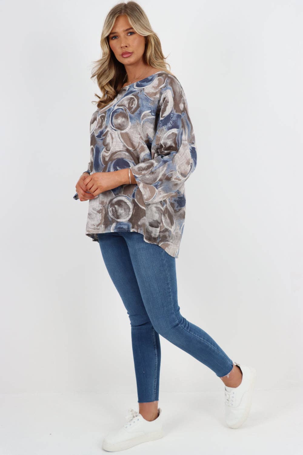 Miss Bold – wholesale Blouse – Women’s – Italian Circle Print Cotton Top17