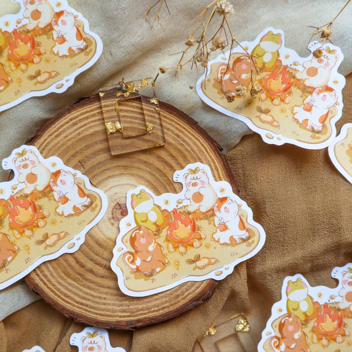 Efterår venner Flake klistermærker for engroshandel hos BlossomBujo Store