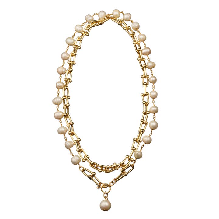Lexington Necklace with Pearls for wholesale by ali & bird jewelry