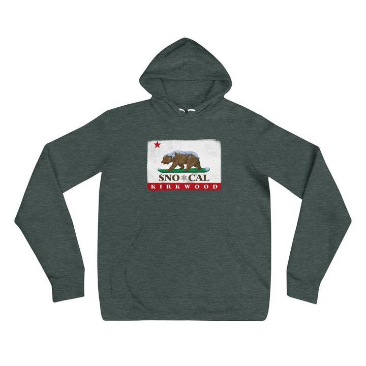 Kirkwood CA flag hoodie for wholesale by Sno*Cal