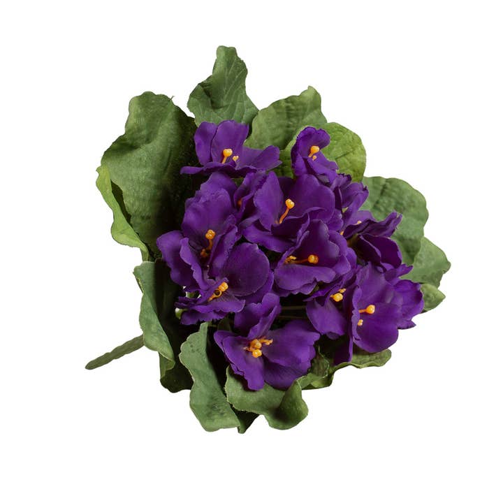 Factory Direct Craft - Wholesale Artificial Flowers - 6-1/2" Purple Artificial African Violet Bush