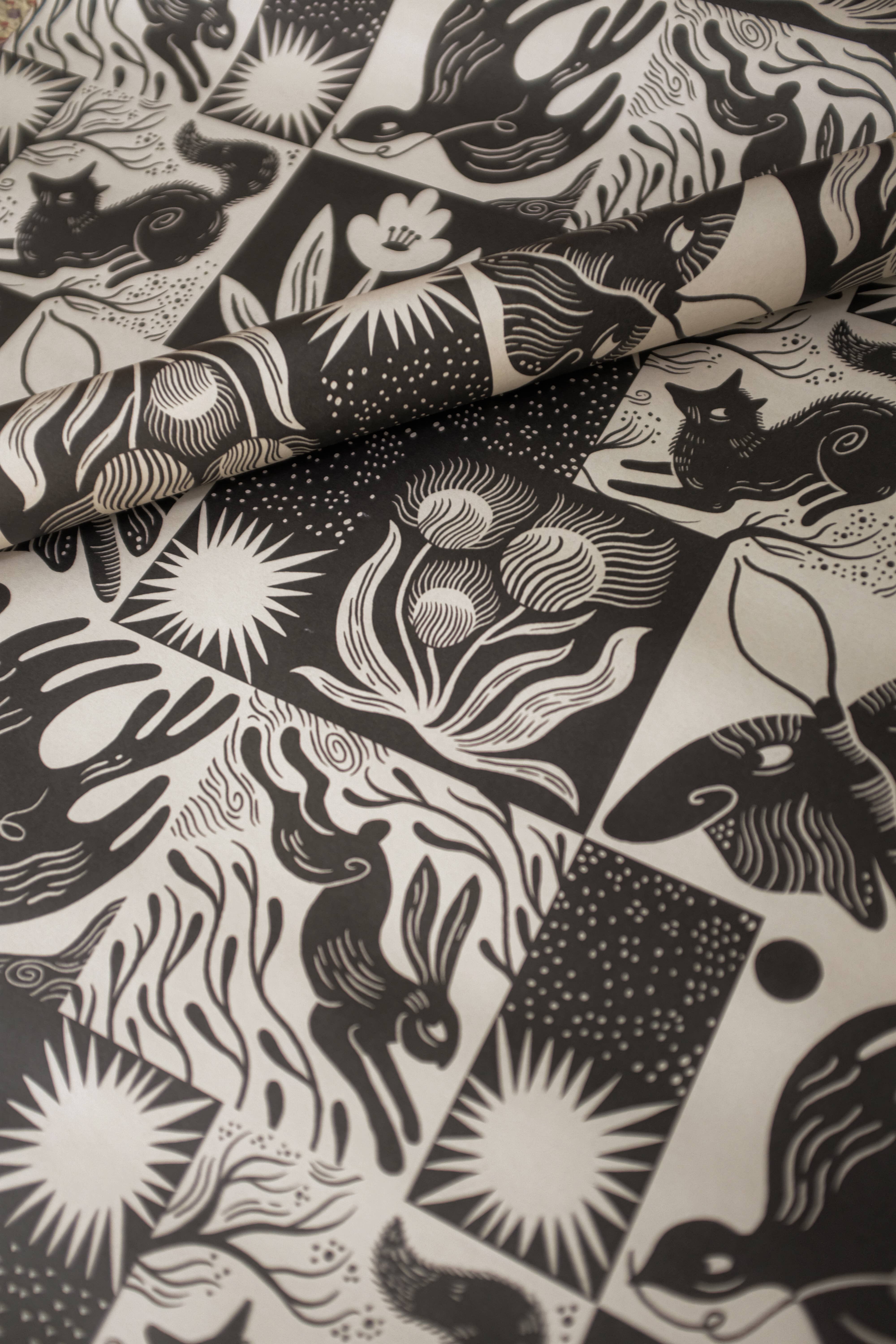 Lauren Marina - Wholesale Flat Wrap - 'Countryside' Nature-Themed Gift Wrap1