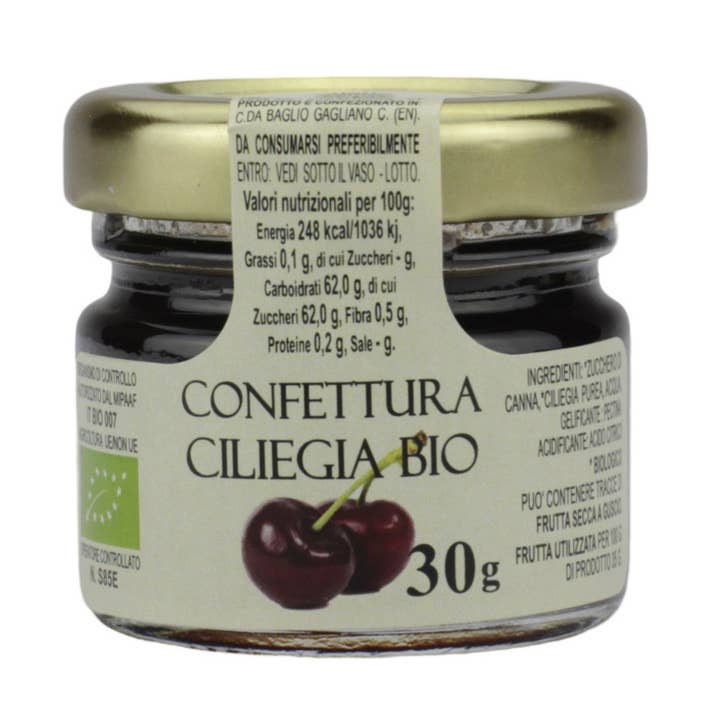 organic cherry jam, 30 g for wholesale by Radici Rosse