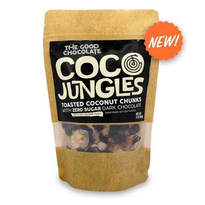 Coco Jungles - Toasted Coconut + Zero Sugar Chocolate for wholesale by The Good Chocolate