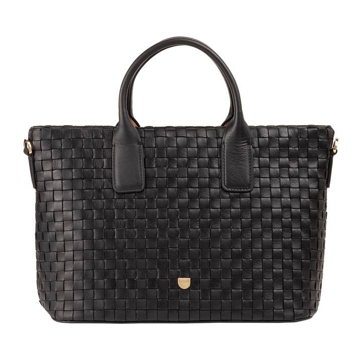 Borsa a Mano in Pelle Intrecciata da Donna Dudu Taglia Media Nera per la vendita all'ingrosso da parte di dudu