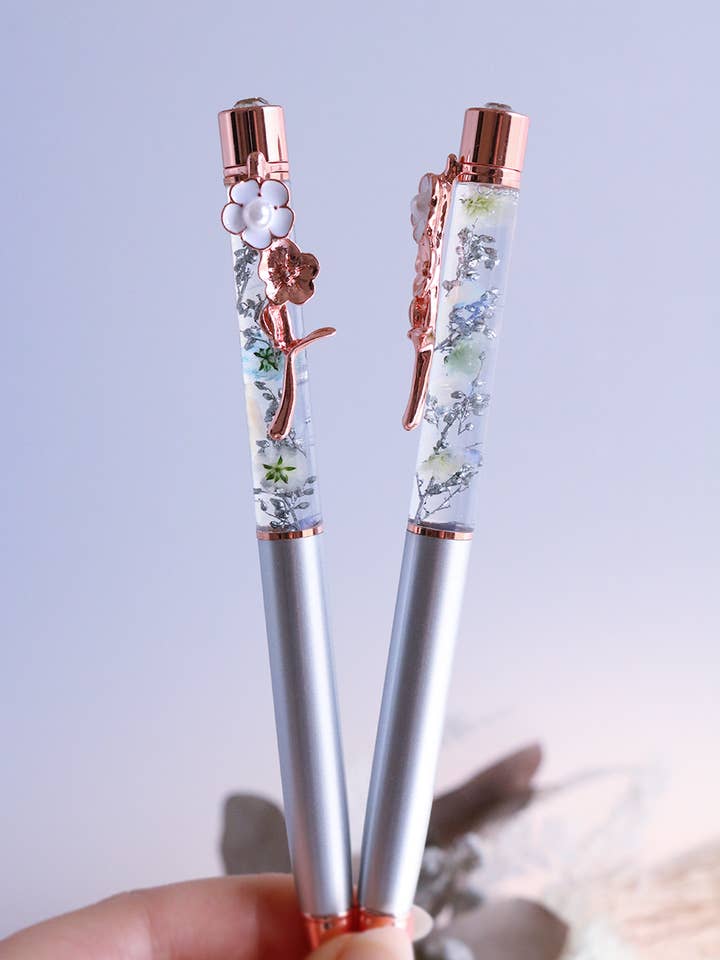 Bolígrafo Floral - Gris para venta al por mayor de New Wonder