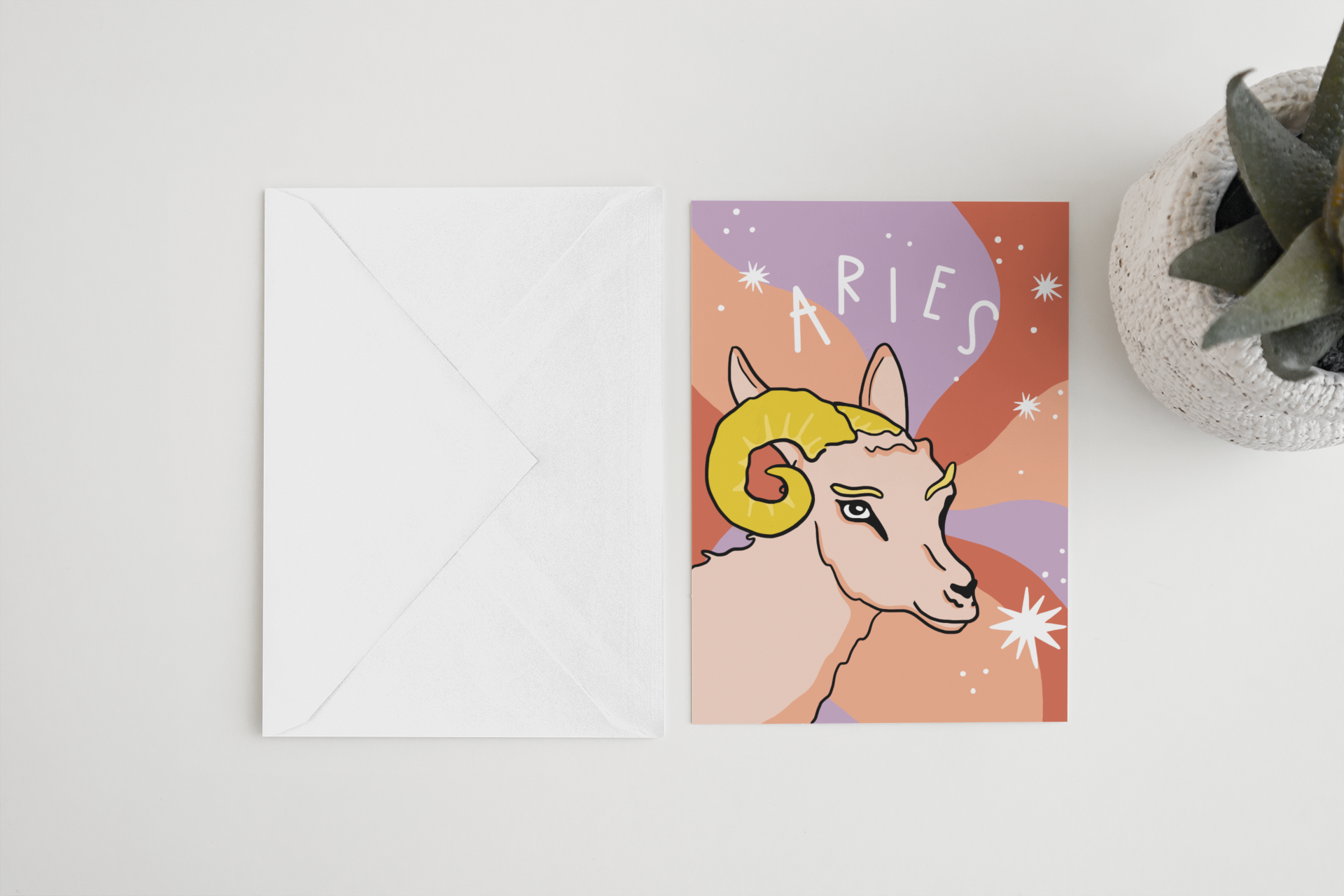Hustle & Hope - Wholesale Birthday Card - Aries Zodiac Birthday Card1