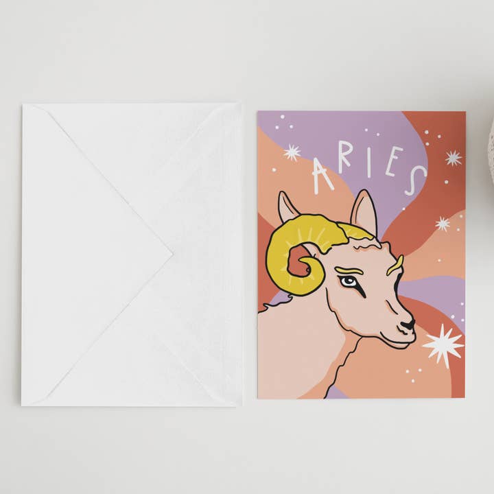 Hustle & Hope - Wholesale Birthday Card - Aries Zodiac Birthday Card1