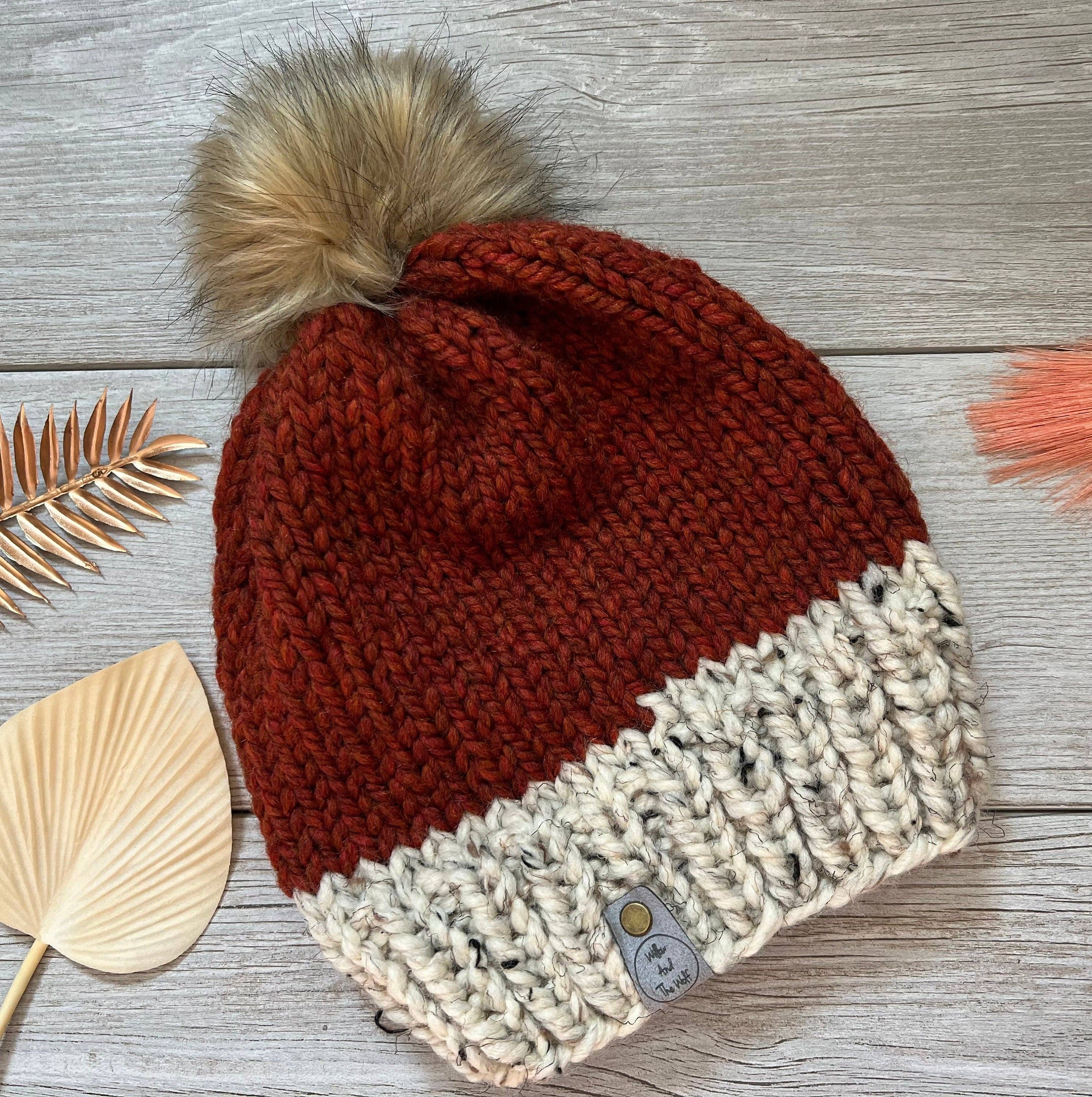 Willow And The Wolf Co - Wholesale Beanie - Women's - Pumpkin Spice Beanie. PSL. Women’s Knit Hat. Knitted Beanie.1