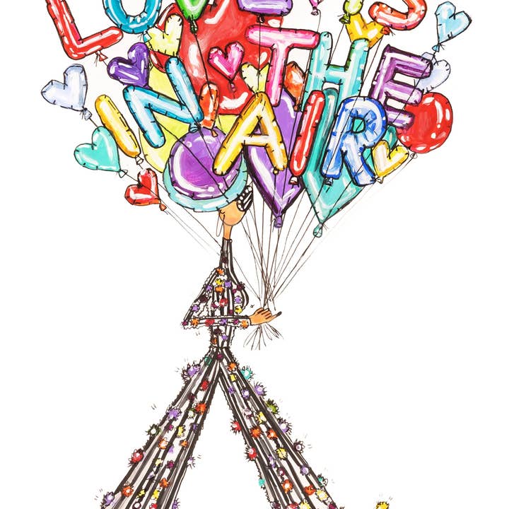 LIEFDE IS IN DE LUCHTPRINT voor wholesale door Charlotte Posner