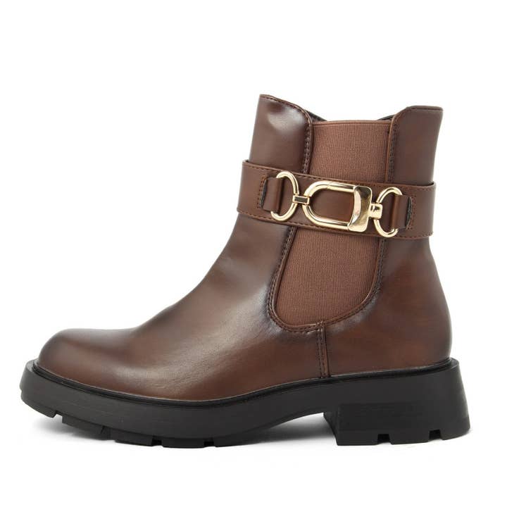 Women's Boots color Brown - FAM_181_186_BROWN for wholesale by fashion attitude