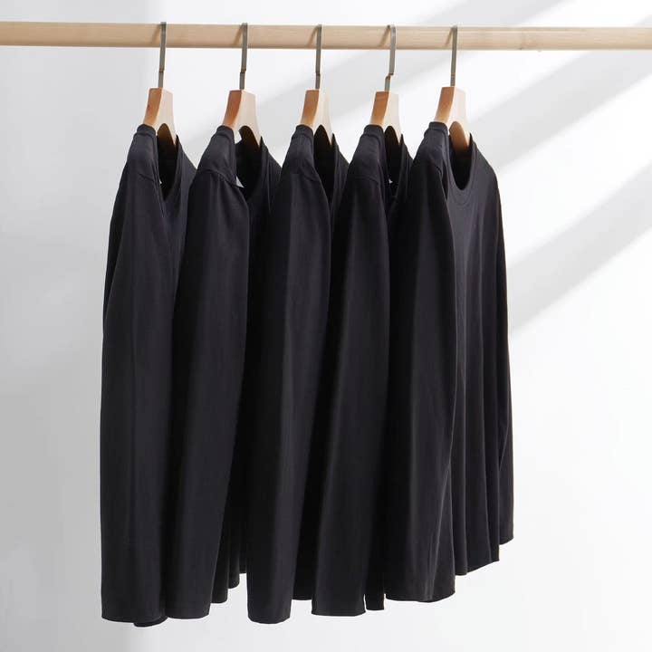 SALINA TRADING INC - Wholesale T-Shirt - Women's - Simple Solid Color 230G Cotton Long Sleeve T-Shirt3