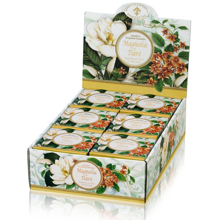 Italian Luxury Group - Wholesale Bar Soap - Saponificio Artigianale Fiorentino Magnolia & Tiare Flower 1