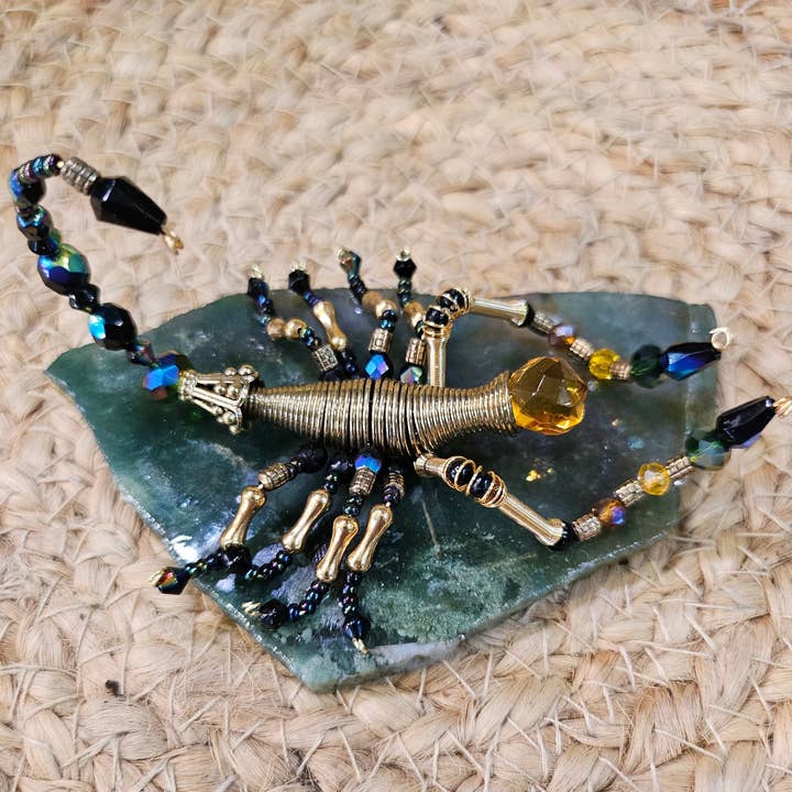 Jungle Relics - Wholesale Sculpture - Jeweled Insect and Creature Art: Small Stone and Bead Sculptures on Semi-Precious Stone6