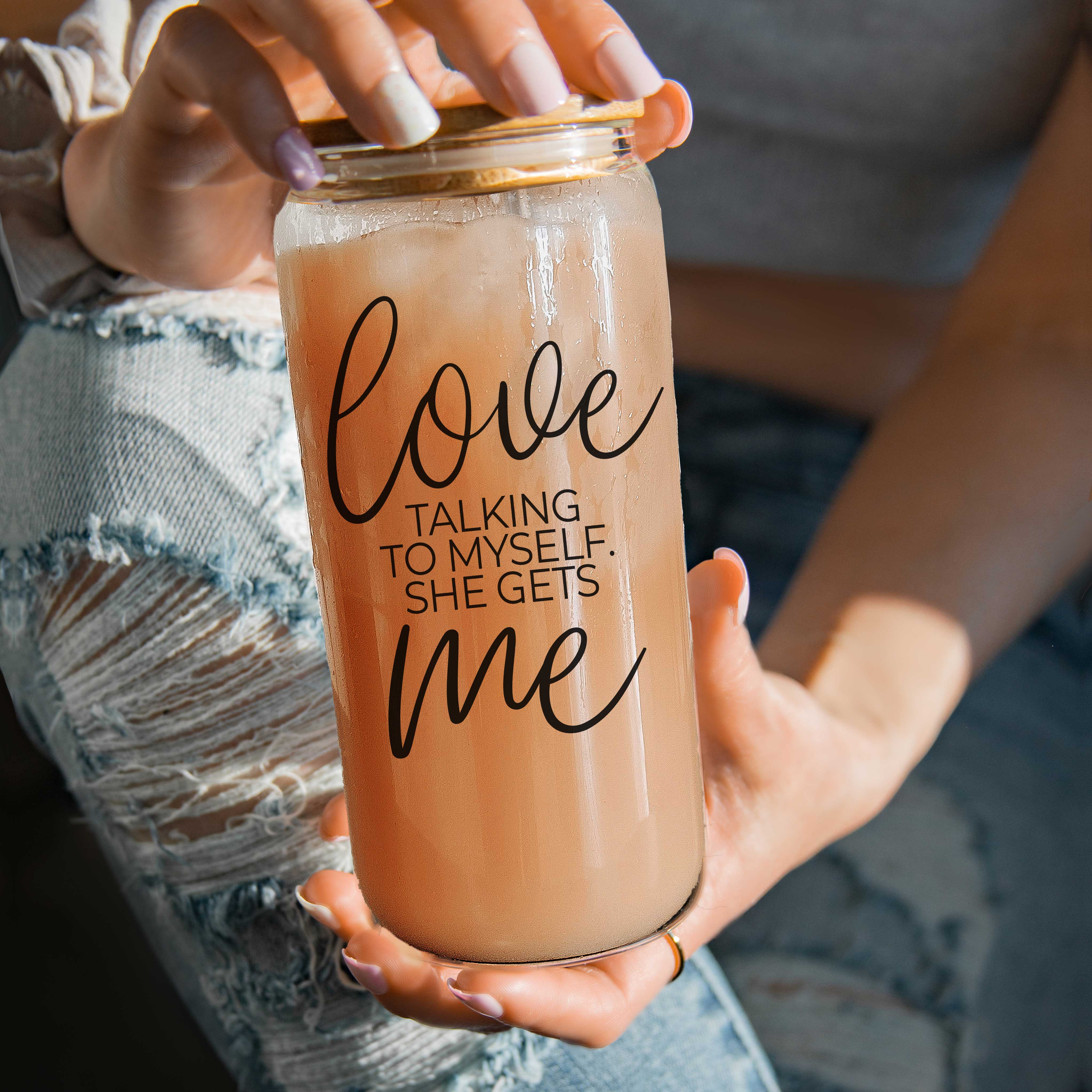 Gia Roma - Wholesale Drinking Glass/Cup - Bless Your Heart | 20oz Tumbler Glass Cups with Lid & Straw192