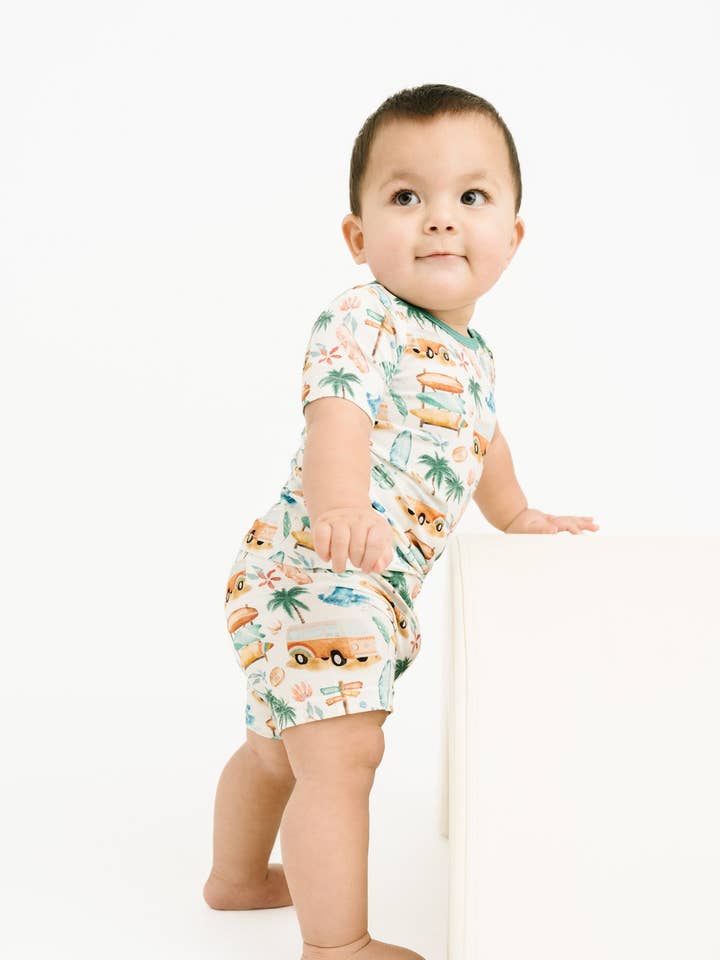 Beach Vacation Bamboo Shorts Set for wholesale by Little One Shop