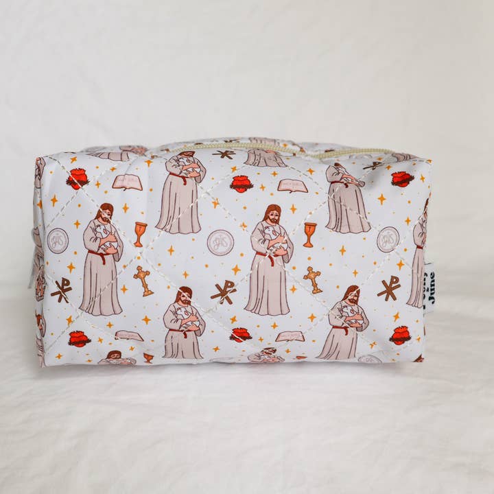 Bolsa Acolchoada Jesus O Bom Pastor por atacado de Peony&June Illustration